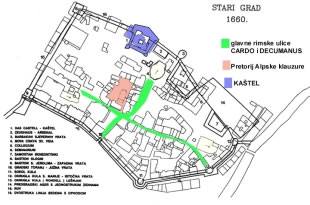 Rijeka, "cardo" i "decumanus maximus"